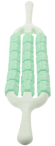 ASAKKURA Flexible 3 Row Rolling Massage Stick for Muscles with High-Density Plastic, Enhances Blood Flow and Muscle, for Post Workout Fitness and Yoga Relaxation