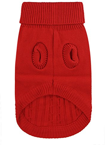 Hunde Strickjacke, Winterpulli Hunde Strickpullover Bekleidung Hundepulli Winter Pullover Warm und komfortable Chihuahua Haustier Rot Blau Braun