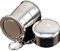 Portatile da 75 ml in acciaio INOX e tazzine da viaggio campeggio pieghevole coppa pieghevole bicchiere con portachiavi per outdoor Travel
