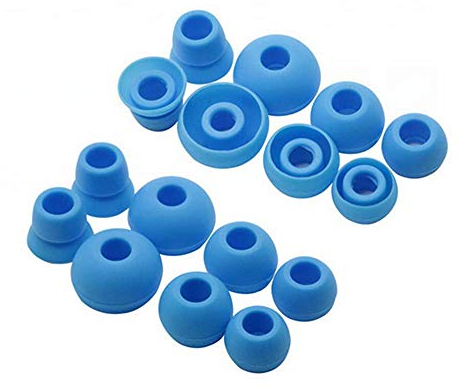 Almohadillas de silicona de repuesto para Powerbeats 2 y Powerbeats 3, 8 pares (azul)
