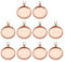 EXCEART 10Pcs Anhänger Tabletts Kit Runde Lünette Rohlinge Tabletts Anhänger Charms Cabochon Einstellungen für DIY Handwerk Fotoschmuck Herstellung Roségold 18Mm