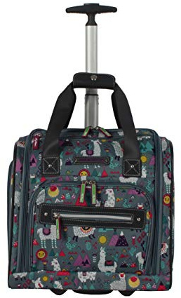 Lily Bloom Designer Handgepäck, 38,1 cm, Wochenend-Übernachtung, Business-Reisegepäck, Leichter Koffer mit 2 Rollen, Rolltasche unter dem Sitz für Damen, Llama Mama, Einheitsgröße, Rolltasche unter
