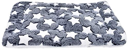 Vejaoo Dog Bed Mattress Multipurpose Machine Washable Puppy Mat Cushions for Small/Medium/Large Dogs and Cat Cages XZ006 (49 * 32 CM, Blue Background & White Stars)