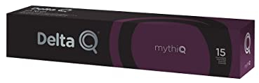 Delta Q - Cápsulas de Café Molido MythiQ - Espresso Intenso con Notas de Cacao, Chocolate, Nueces Tostadas - Molido Natural - 10 Cápsulas