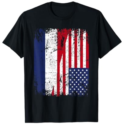 AMÉRIQUE FRANCE DRAPEAU DE L'AMITIÉ | USA AMÉRIQUE T-Shirt