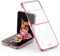 Vizvera Custodia per Samsung Galaxy Z Flip 3 Galaxy Z Flip 3, ultra sottile, galvanizzata, trasparente, di alta qualità, protezione completa in PC per Samsung Galaxy Z FLIP 3 5G 2021-2 (oro rosa)