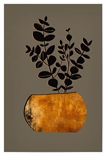 artboxONE Poster 90x60 cm Natur Abstrakte Blumenvase hochwertiger Design Kunstdruck - Bild momo abstrakt Blumen