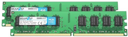 BRAINZAP Memorycity Barrette de mémoire RAM DDR2 DIMM PC2-6400U 2Rx4 800 MHz 1,8 V CL6 pour ordinateur