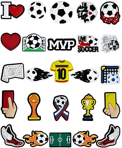 Fußball Schuhanstecker Für Croc Schuh Anstecker Schuhanhänger Zubehör Football Soccer Sport Charms Pins Für Clogs Dekorationen