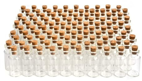 CLTPY Reagenzglas Mit Korken 100 Stück 5ml Kleine Gläser Reagenzgläser Mini Glasflaschen Mit Korken Glas Wunschflaschen 18 X 40mm Für DIY Gastgeschenke Hochzeit Party Dekoration Gewürzgläser
