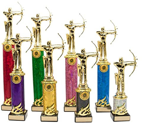 Personalised Gold Archery Column Trophy Award Engraved With Your Text (40cm)