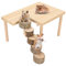 HERCHR Hölzerne Hamster Kletterplattform Meerschweinchen Spielplatz Für Kleine Haustiere, Naturholz Springen Plattform mit Runder Leiter Für Hamster Chinchillas Papageien Häschen