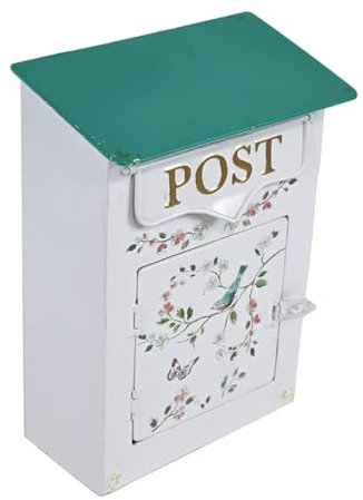 All Chic Mailbox Wall Mount Mailboxes for Outside Vintage Mailbox Mail Boxes/Wall Mount Outside Antique Style Nostalgic Charm Home Decor