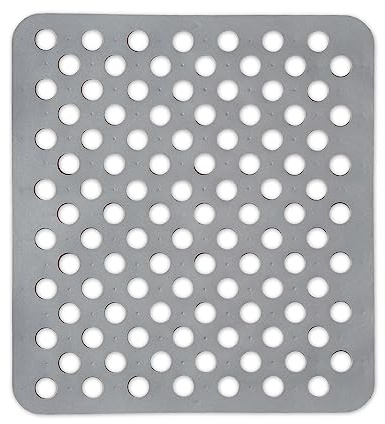 Kinvara SPÜLBECKEN Einlage 31x28cm eckig Spülbeckenmatte Spülbeckeneinlage Spülmatte Spülmatte Abtropfmatte Matte 3-Varianten 55 (Grau)