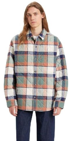 LEVIS Men's Ingleside Overshirt Multi-Color, Chandler Plaid COPPE, S