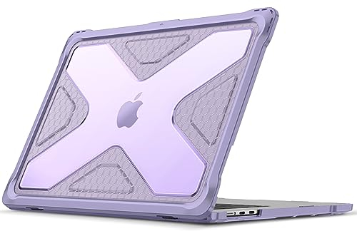 Fintie Funda para MacBook Air 15 Pulgadas (M4) 2025 / (M3) 2024 / (M2) 2023, Funda TPU Resistente de Cuerpo Entero con Pantalla Retina líquida y Touch - Lila