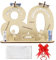 GoldRock Holzschild Gästebuch 80 Geburtstag Männer Frauen mit Geschenktasche&Schleife,Geschenk 80. Geburtstag Frau,Geschenke zum 80 Geburtstag Mann,Geburtstagskarte 80,Geldgeschenke Geburtstag Holz