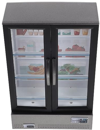 Zerodeko Dollhouse Refrigerator Model - Simulation Miniature Plastic Fridge, Portable Fridge Refrigerator Freezer Decor Accessories for Dollhouse