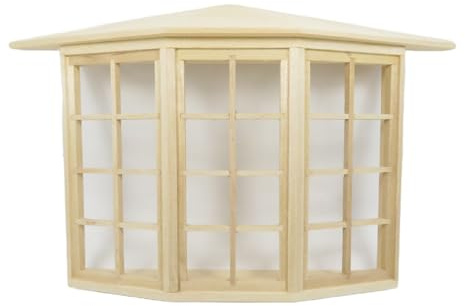 Melody Jane Dolls Houses Puppenhaus Erkerfenster 24 Scheiben Oriel Georgian 1:12 Holzbauteile