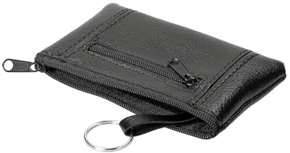 Schlüsseletui Zip - Schlüsselmäppchen mit 2 Reißverschlussfächern Schwarz