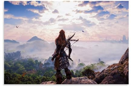 DEEBOW Horizon Forbidden West Poster, dekoratives Gemälde, Leinwand, Wandposter und Kunstdruck, modernes Familienschlafzimmer-Dekor-Poster, 20 x 30 cm