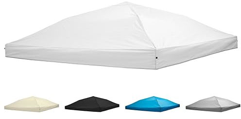 Rinling Ersatz-Baldachin, 3 x 3 m, Pop-Up-Überdachung, wasserdichte Zeltabdeckung für Außenbereich, Garten, Terrasse, Pavillon, Weiß (nur 1 Obertuch)