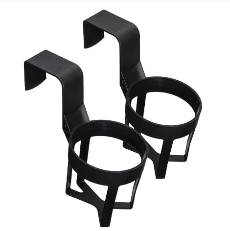 ZBGUN Lot de 2 porte-gobelets de voiture, imperméables et durables - Accessoires de rangement universels pour tapis de course et réfrigérateur (noir #14 x 7 x 14 cm)