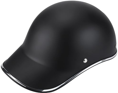 Vintage Motorradhelm Mit ECE-Zulassung Halbschalenhelm Für Herren Damen Jethelme Baseball Cap Retro Halbschalenhelm Für Elektromotorräder Mofa-Helm Chopper Cruiser Motorroller