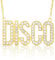 DSLSQD Disco Necklace for Men and Women, Disco Chain Hippie Necklace Accessories 70s Disco Outfits Men Disco Jewelry Metal Costume Gold Necklace for Men Women Disco Party Disco Costume Accessories