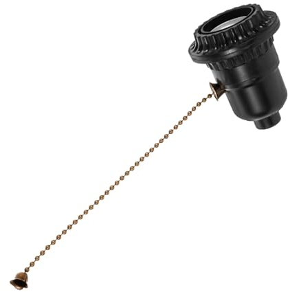 Angoily Schreibtischlampenbefestigungen Lampenteil E27-Lampenfassung Deckenlampe Deckenleuchten Zahnspange Licht Steckdose Lampenfassung mit Zug Steckdose für Deckenleuchte Stehlampe Base