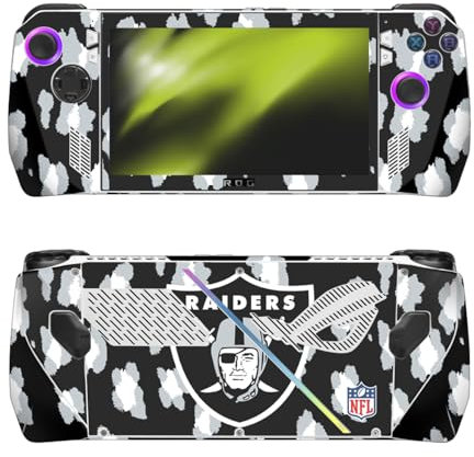 Head Case Designs Offizielle NFL Leopard Las Vegas Raiders Vinyl Haut Aufkleber Abziehbild Abdeckung kompatibel mit Asus ROG Ally