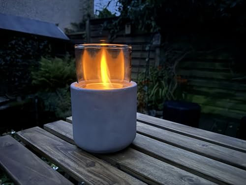 Alcohol Burner Stove, Outdoor Decorative Glass Spirit Lamp (mineral gray)