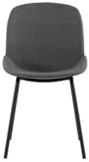STONES HOME FURNITURE Eva - Stuhl aus Stoff Dunkelgrau 4 Stück