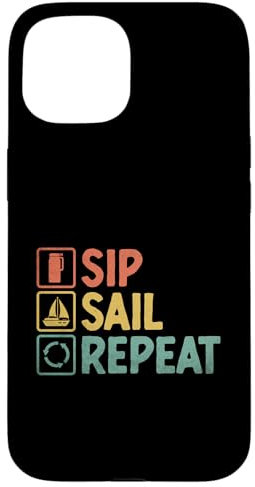 Hülle für iPhone 15 Sip Sail Repeat Paddelboot