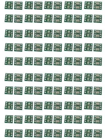Bamberg 100er Pack SOP8 auf DIP8 IC Adapter Konverter Kit SMD zu DIP Socket Board 0,65mm 1,27mm Pitch, Kompatibel mit TSSOP8/SSOP8