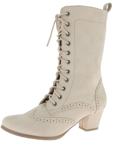 Hirschkogel Bottines de costume traditionnel pour femme, pierre, 39 EU