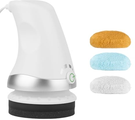 Massagegerät Cellulite Elektrisch - Anticellulite Geräte Massage, Cellulite Massagegerät mit 3 Massage Pads, 6 Geschwindigkeiten, Flow Lymphmassage, Austauschbarer Stoffkopf Hand Bauch Gesäß Beine