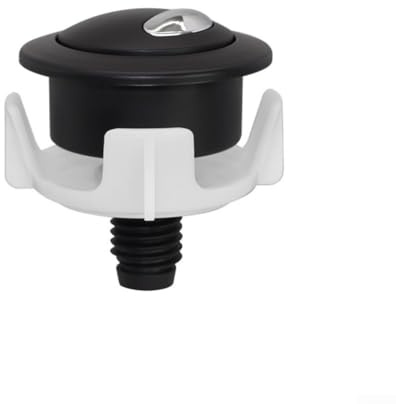 Oniissy Dual Flush Toilet Button Replacement, Cable Operated Flush Valve Compatible with For Siamp For Optima 50, Matt Black Finish, Easy DIY Installation, Long lasting Plastic(black+silver)