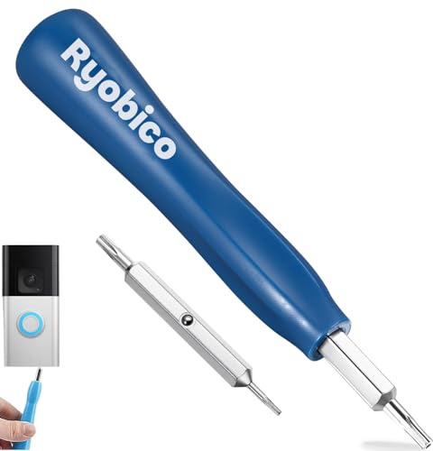 Ring Doorbell Screwdriver, 2 in 1 Screwdriver Kit with T6 T15 Security Torx Head for Battery Change, Fit Video Doorbell, Video Doorbell 2 and Pro and Elite