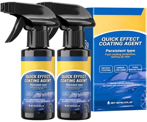 Flintronic 2PCS Quick Effect Coating Agent, Spray de Alta Protección 3 en 1 para Coche, Agente de Recubrimiento de Efecto Rápido, Repara Arañazos y Signos de Desgaste Rápido