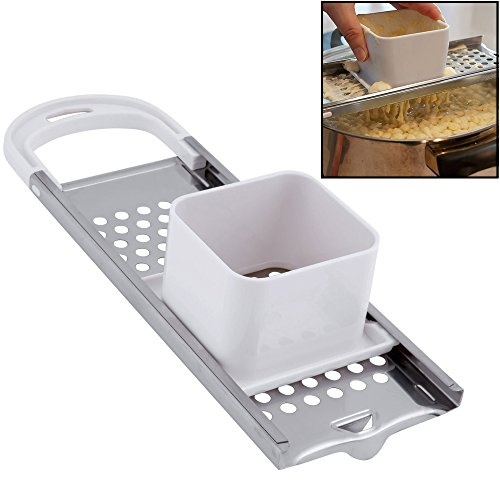 Hicook Stainless Steel Spaetzle Maker Spaetzle Noodle Dumpling Maker with Safety Pusher