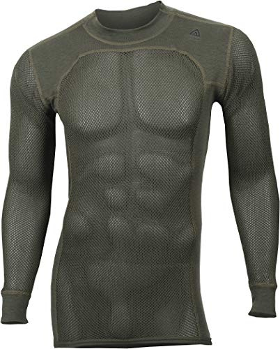 Aclima Woolnet Crew Neck Man Olive Night