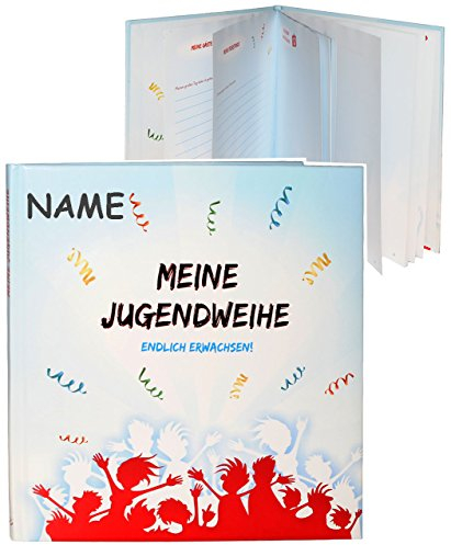 Jugendweihealbum/Erinnerungsalbum/Fotoalbum - meine Jugendweihe - incl. Name - Gebunden zum Einkleben & Eintragen - Album & Erinnerungsbuch - Fotobuch..