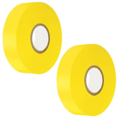 Dapetz ® Yellow Electrical Tape, 18mm x 33m, Strong Self-Adhesive PVC Insulation Tape for Insulating, Repairing and Protecting Electrical Wires, 2 Roll