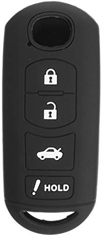 C-FUNN 4 Button Remote Key Cover Case Shell Easy Installation For MAZDA 3 6 MX5 CX-5 CX-7 CX-9 - Black