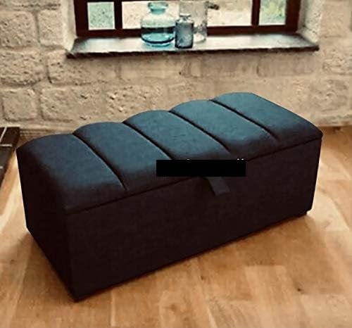 Spring Well,Beautiful Clarance in Crushed Velvet Chest, Ottoman, Box/Storage Blanket Box (Champagne, length 40'' x Depth 18'' x Hieght 14)