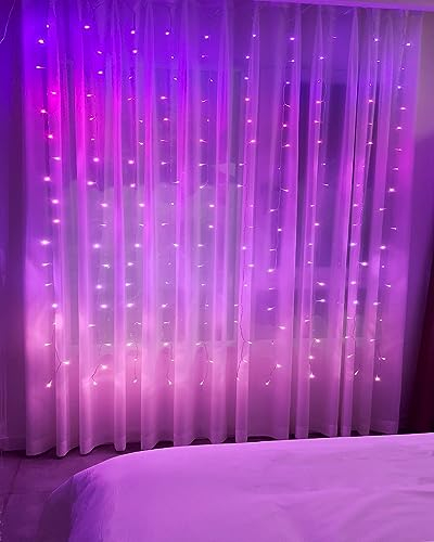 Catena Luminosa Esterno Interni Tenda luminosa Lucine led Decorative Luce Luci Rosa Púrpura Natale Decorazioni Matrimonio Unicorno Party Ghirlanda Giardino Camera da Letto Parete árbol Navidad