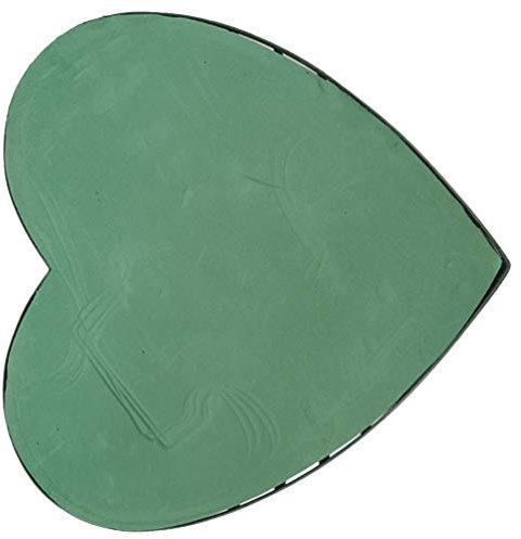 MILISTEN Floral Foam Blocks Heart Shaped Wet Floral Bricks with Suction Cup Tray 46cm Florist Blocks Dried Flower Mud for Wedding Valentines Day Decorations