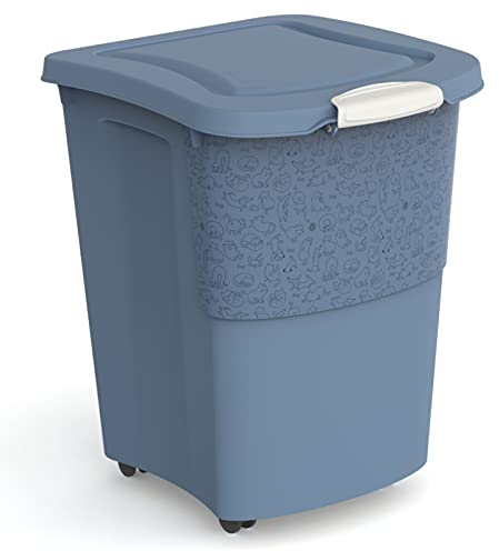Rotho Archie Contenedor de comida para mascotas 38l con tapa, Plástico (PP) sin BPA, multicolor, 38l (41.0 x 37.0 x 50.0 cm)