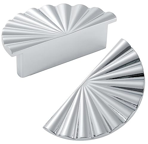 AOBITE Schrankgriffe, 6,4 cm, Küchenschrankgriffe, 64 mm, mit Vintage-Schrankschubladen, Hardware, Kommode, Schubladengriffe, Küchenschrankgriffe (64 mm, 2 Stück, Chrom)